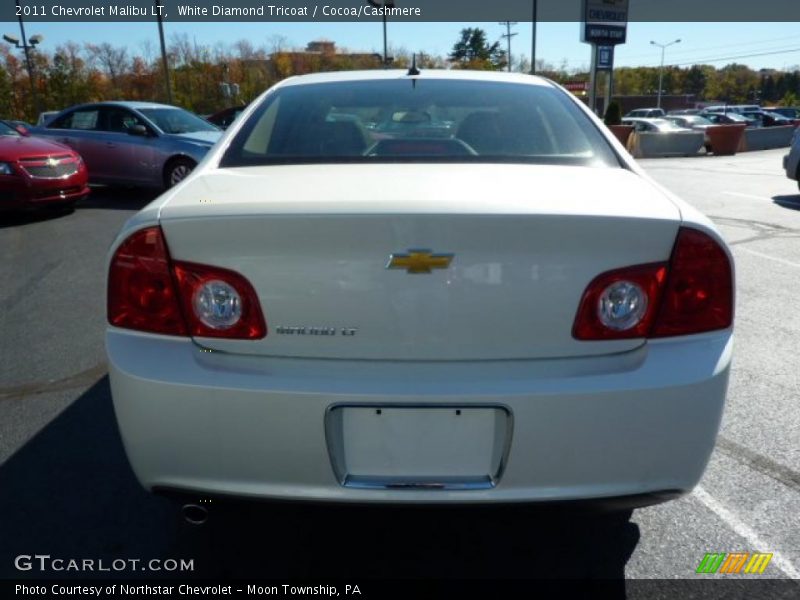 White Diamond Tricoat / Cocoa/Cashmere 2011 Chevrolet Malibu LT