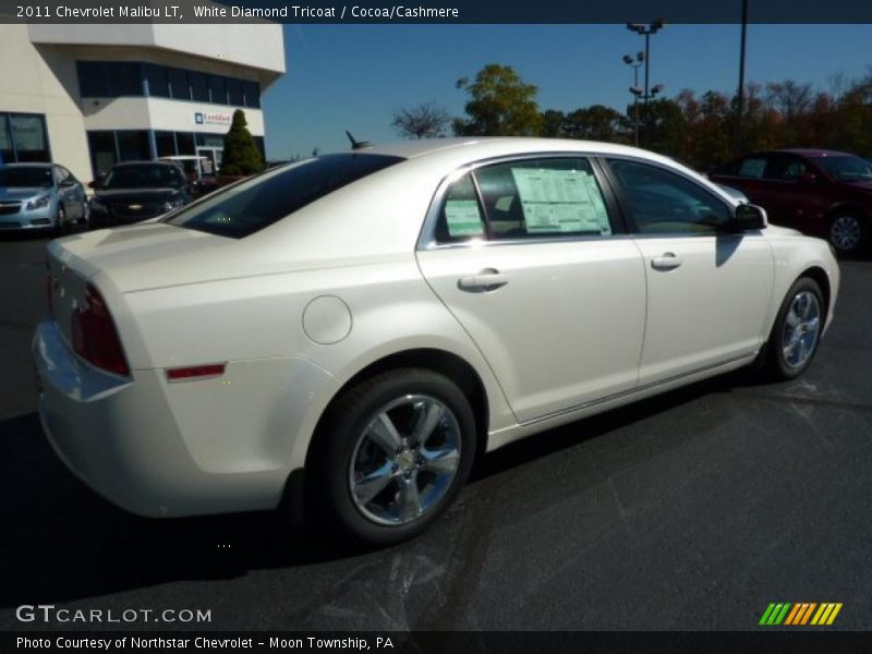 White Diamond Tricoat / Cocoa/Cashmere 2011 Chevrolet Malibu LT