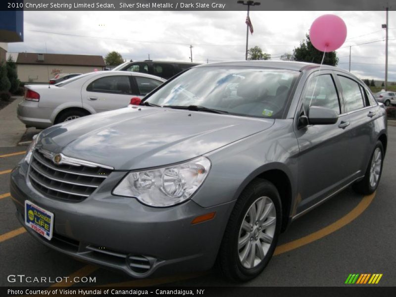 Silver Steel Metallic / Dark Slate Gray 2010 Chrysler Sebring Limited Sedan