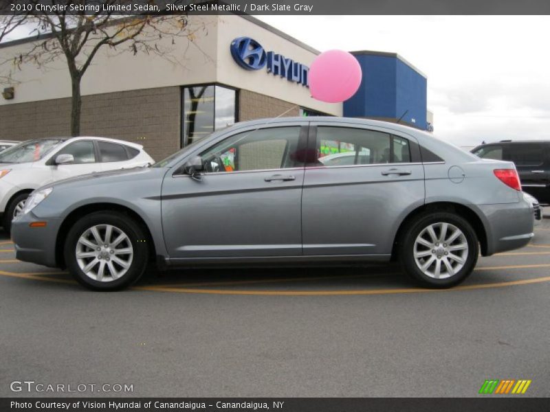 Silver Steel Metallic / Dark Slate Gray 2010 Chrysler Sebring Limited Sedan