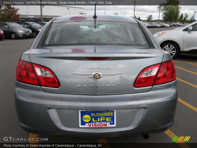 Silver Steel Metallic / Dark Slate Gray 2010 Chrysler Sebring Limited Sedan