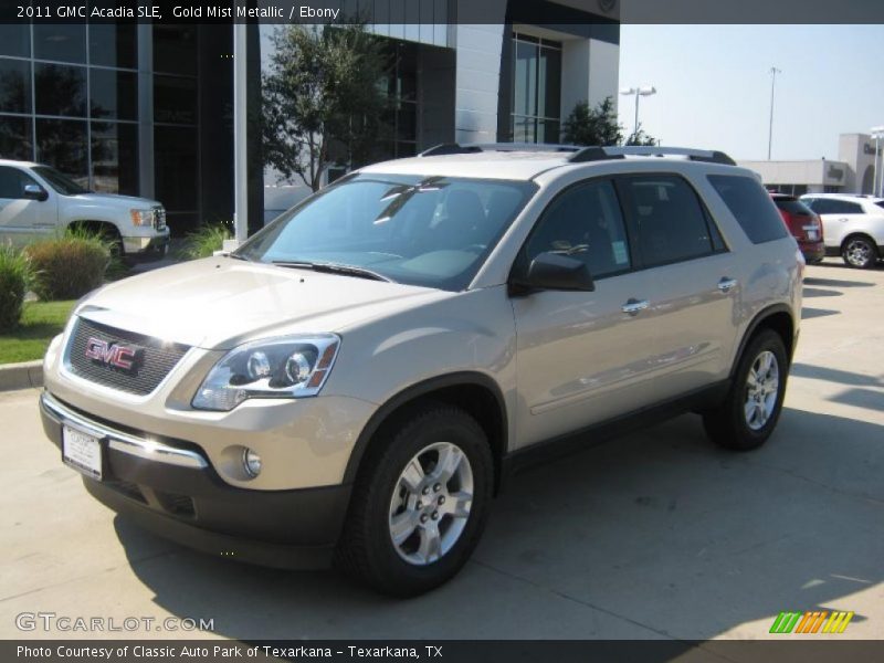 Gold Mist Metallic / Ebony 2011 GMC Acadia SLE