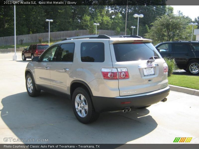 Gold Mist Metallic / Ebony 2011 GMC Acadia SLE