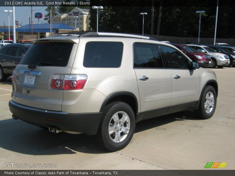 Gold Mist Metallic / Ebony 2011 GMC Acadia SLE