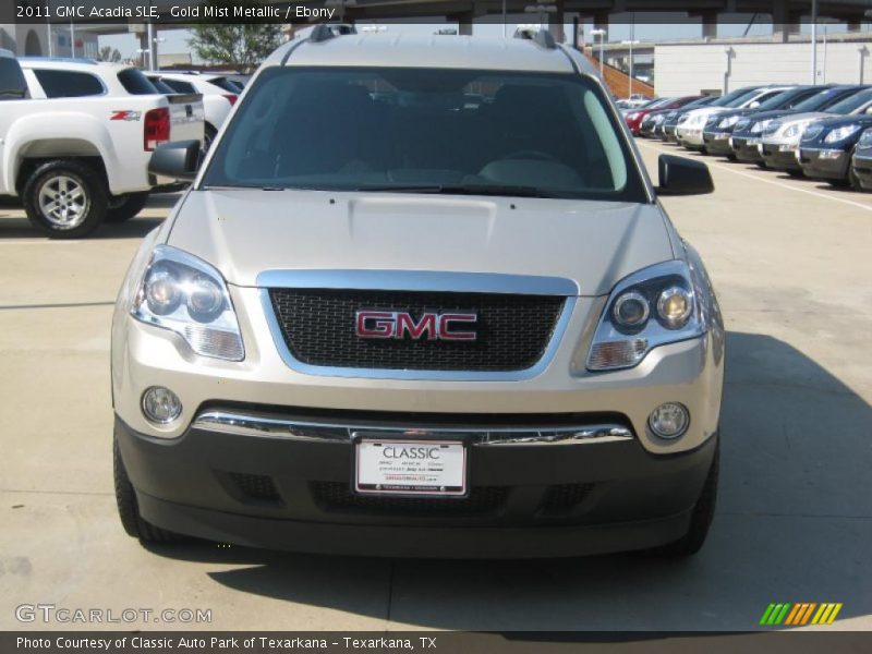 Gold Mist Metallic / Ebony 2011 GMC Acadia SLE