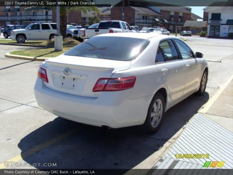 Super White / Dark Charcoal 2007 Toyota Camry LE