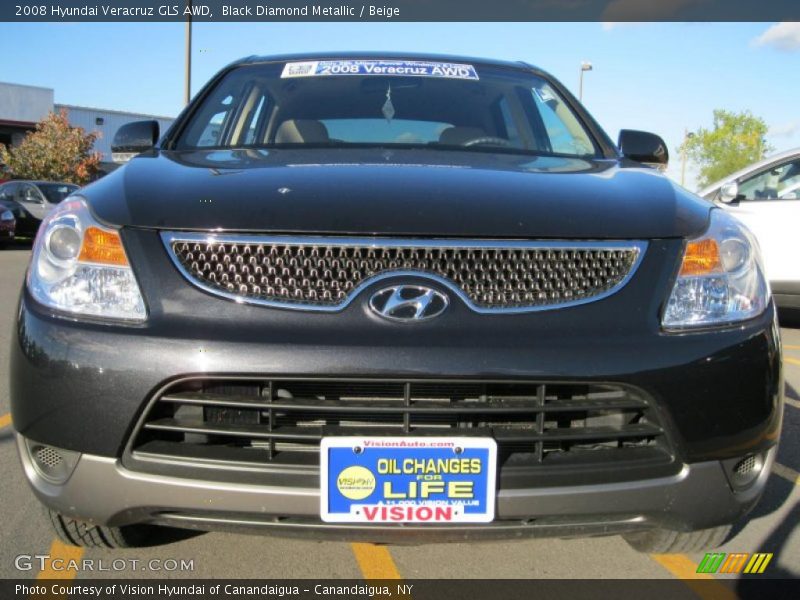 Black Diamond Metallic / Beige 2008 Hyundai Veracruz GLS AWD
