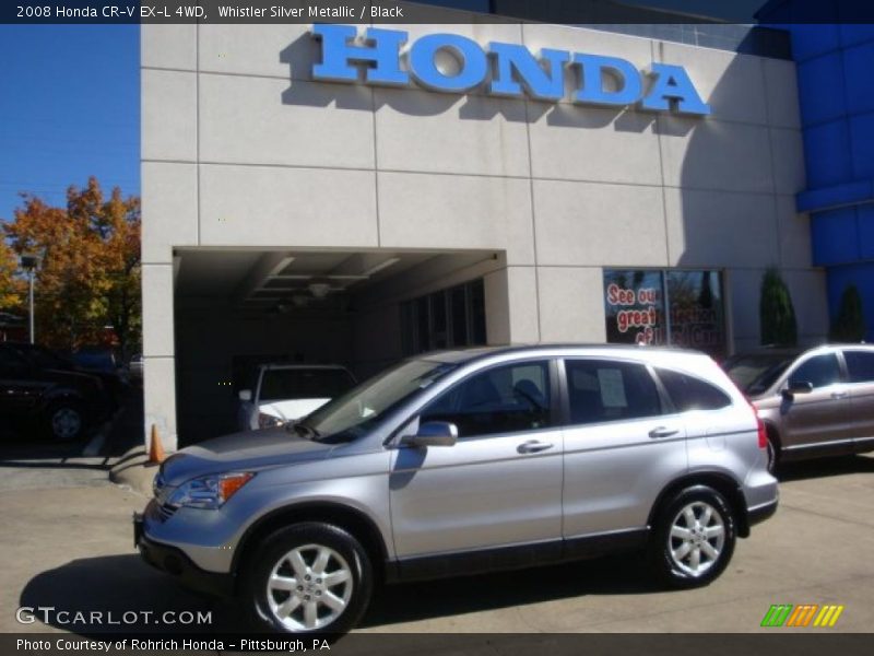 Whistler Silver Metallic / Black 2008 Honda CR-V EX-L 4WD