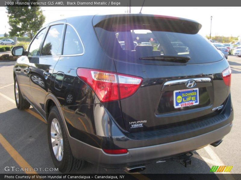 Black Diamond Metallic / Beige 2008 Hyundai Veracruz GLS AWD