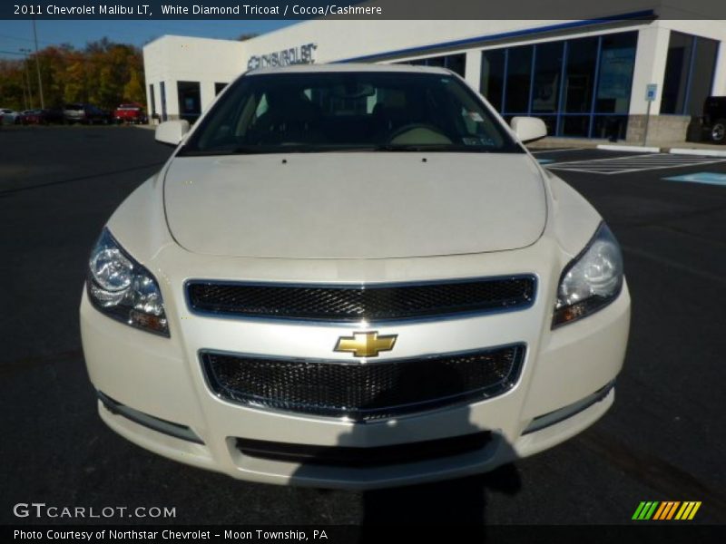 White Diamond Tricoat / Cocoa/Cashmere 2011 Chevrolet Malibu LT