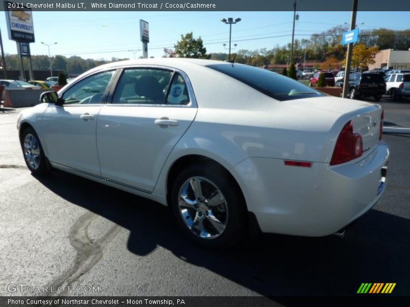 White Diamond Tricoat / Cocoa/Cashmere 2011 Chevrolet Malibu LT
