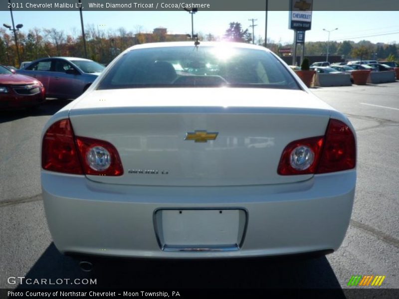 White Diamond Tricoat / Cocoa/Cashmere 2011 Chevrolet Malibu LT