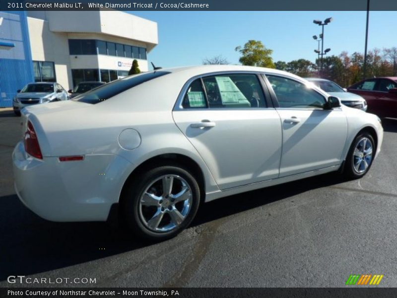 White Diamond Tricoat / Cocoa/Cashmere 2011 Chevrolet Malibu LT
