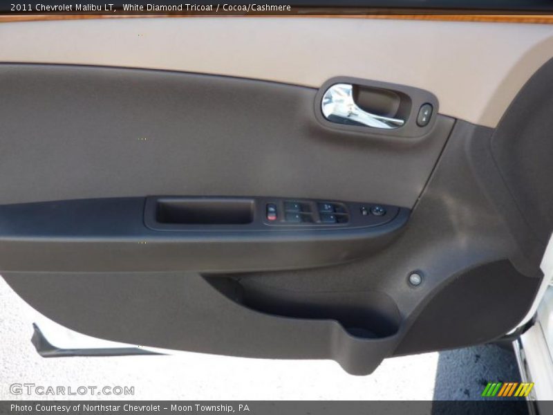 White Diamond Tricoat / Cocoa/Cashmere 2011 Chevrolet Malibu LT
