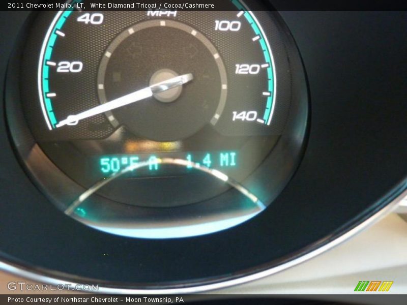 White Diamond Tricoat / Cocoa/Cashmere 2011 Chevrolet Malibu LT