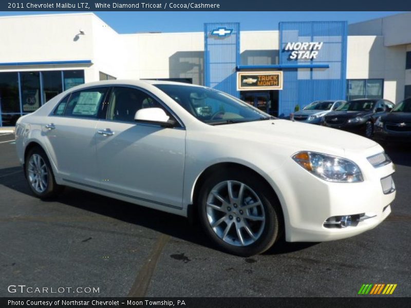 White Diamond Tricoat / Cocoa/Cashmere 2011 Chevrolet Malibu LTZ