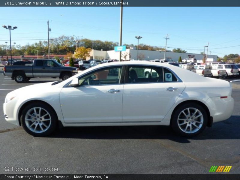 White Diamond Tricoat / Cocoa/Cashmere 2011 Chevrolet Malibu LTZ