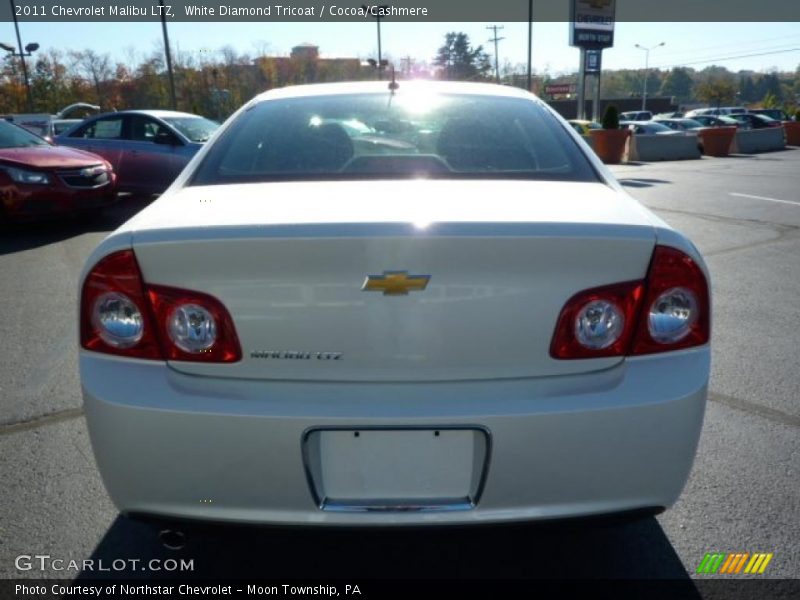 White Diamond Tricoat / Cocoa/Cashmere 2011 Chevrolet Malibu LTZ