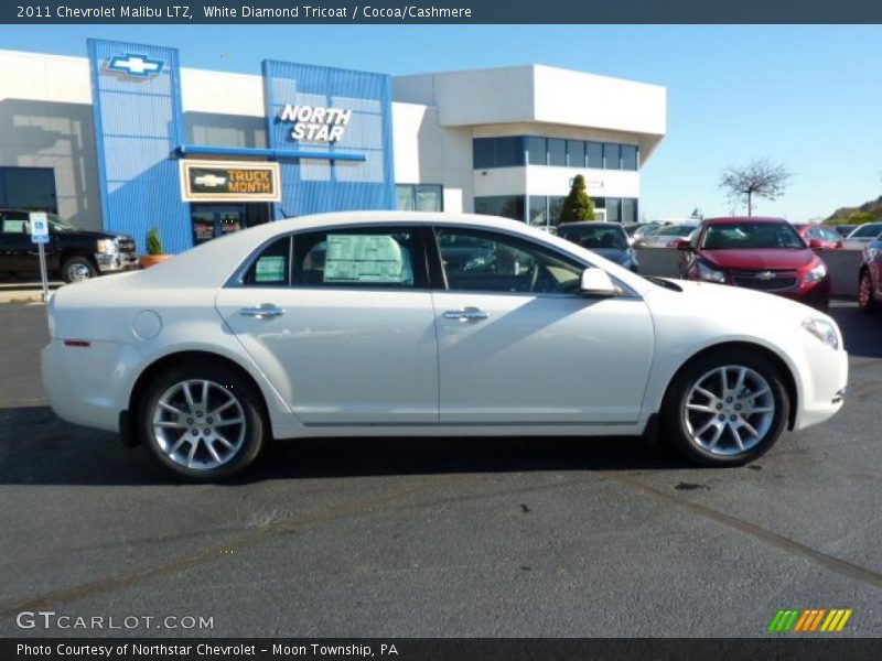 White Diamond Tricoat / Cocoa/Cashmere 2011 Chevrolet Malibu LTZ