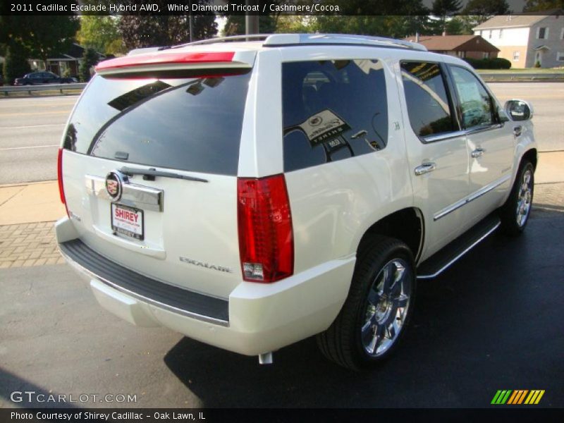 White Diamond Tricoat / Cashmere/Cocoa 2011 Cadillac Escalade Hybrid AWD