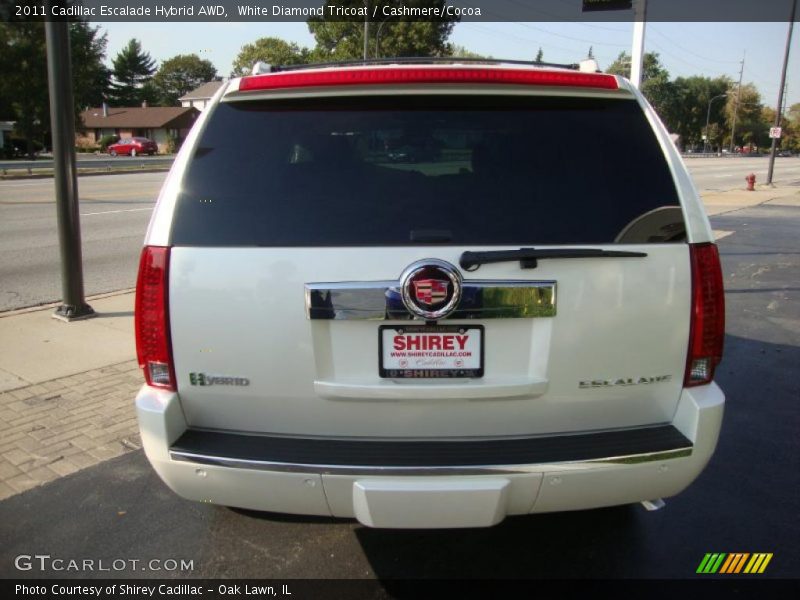 White Diamond Tricoat / Cashmere/Cocoa 2011 Cadillac Escalade Hybrid AWD