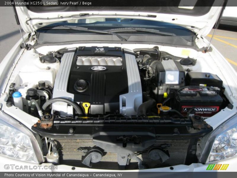 Ivory Pearl / Beige 2004 Hyundai XG350 L Sedan