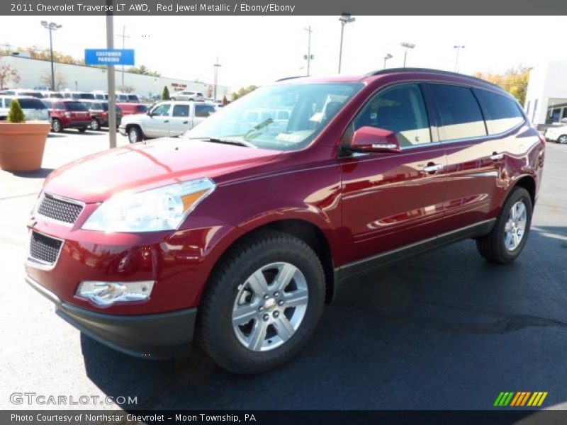 Red Jewel Metallic / Ebony/Ebony 2011 Chevrolet Traverse LT AWD