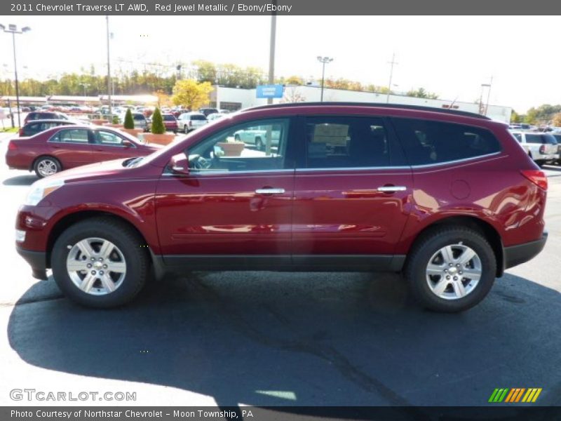 Red Jewel Metallic / Ebony/Ebony 2011 Chevrolet Traverse LT AWD