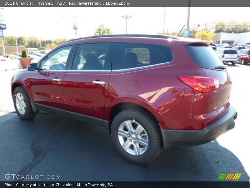 Red Jewel Metallic / Ebony/Ebony 2011 Chevrolet Traverse LT AWD