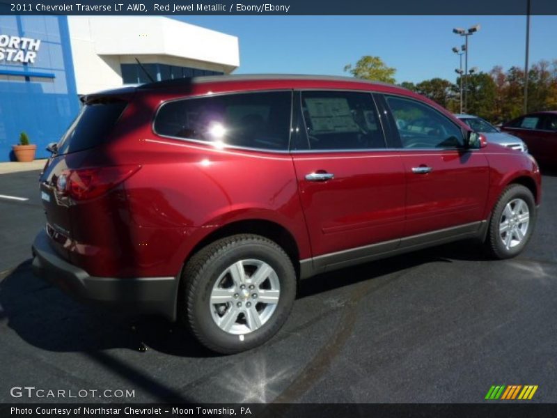 Red Jewel Metallic / Ebony/Ebony 2011 Chevrolet Traverse LT AWD