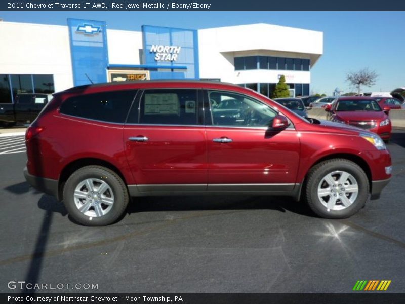 Red Jewel Metallic / Ebony/Ebony 2011 Chevrolet Traverse LT AWD