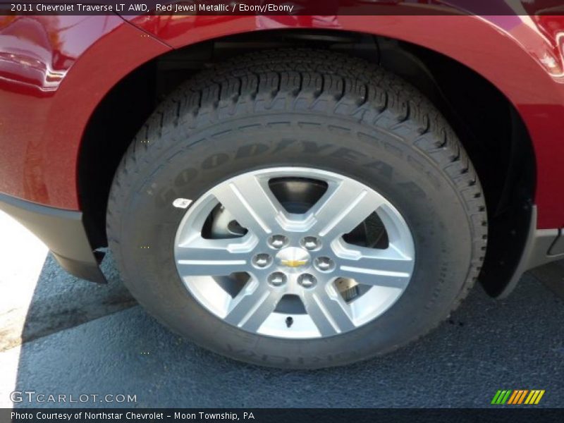 Red Jewel Metallic / Ebony/Ebony 2011 Chevrolet Traverse LT AWD