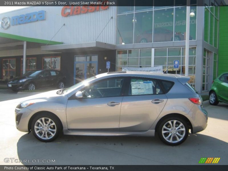 Liquid Silver Metallic / Black 2011 Mazda MAZDA3 s Sport 5 Door