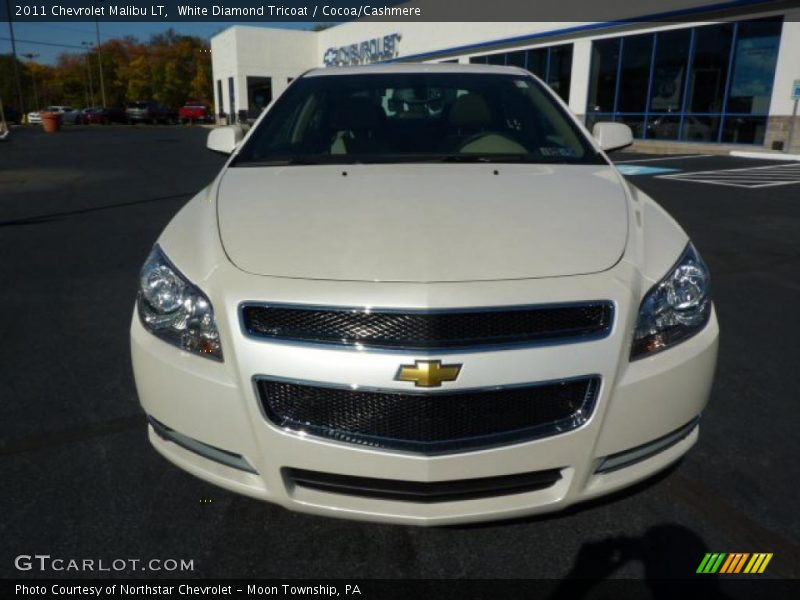 White Diamond Tricoat / Cocoa/Cashmere 2011 Chevrolet Malibu LT
