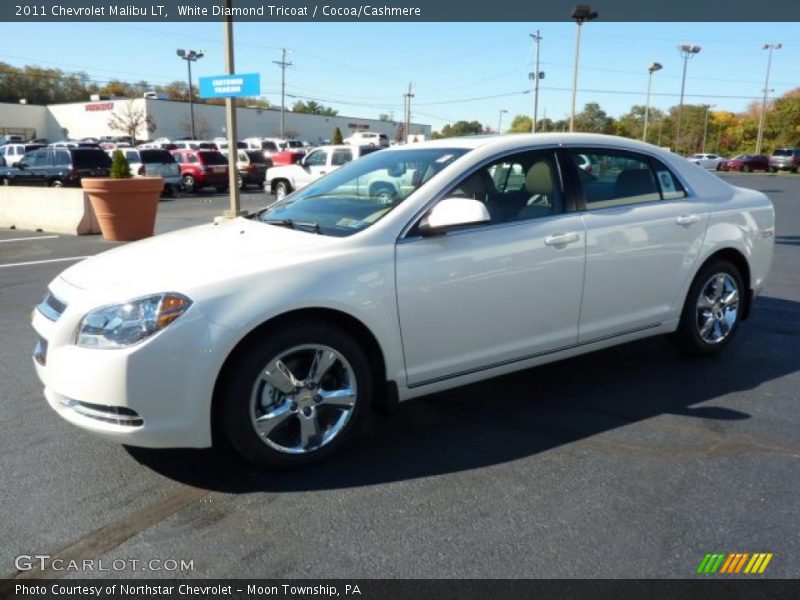 White Diamond Tricoat / Cocoa/Cashmere 2011 Chevrolet Malibu LT