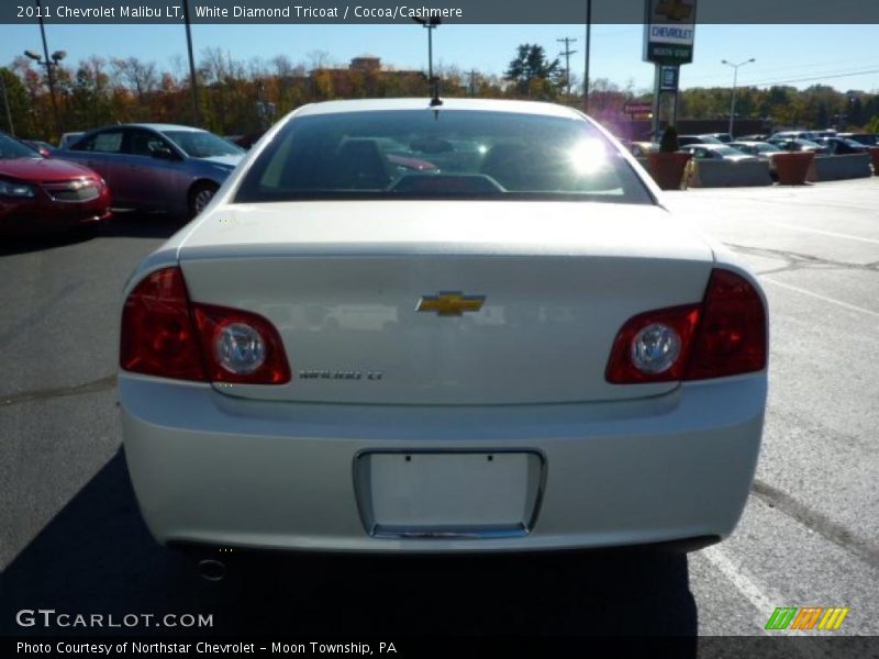 White Diamond Tricoat / Cocoa/Cashmere 2011 Chevrolet Malibu LT