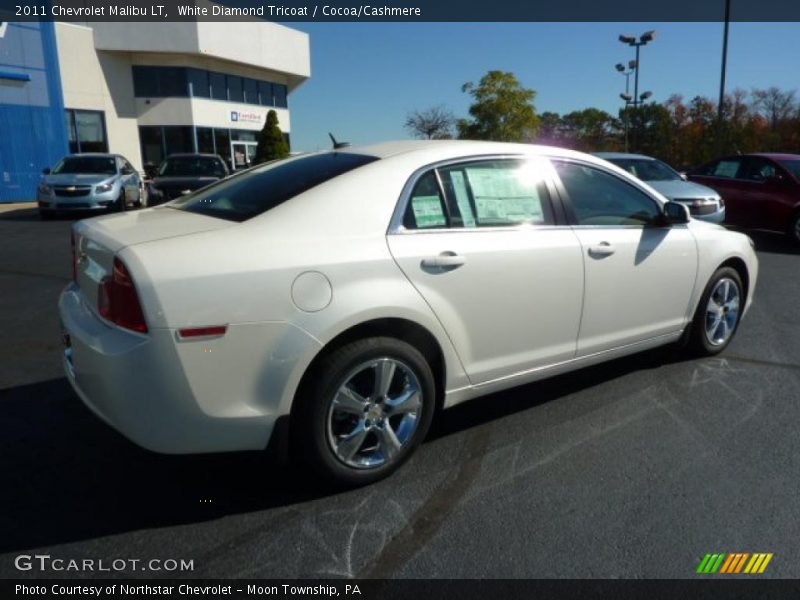 White Diamond Tricoat / Cocoa/Cashmere 2011 Chevrolet Malibu LT