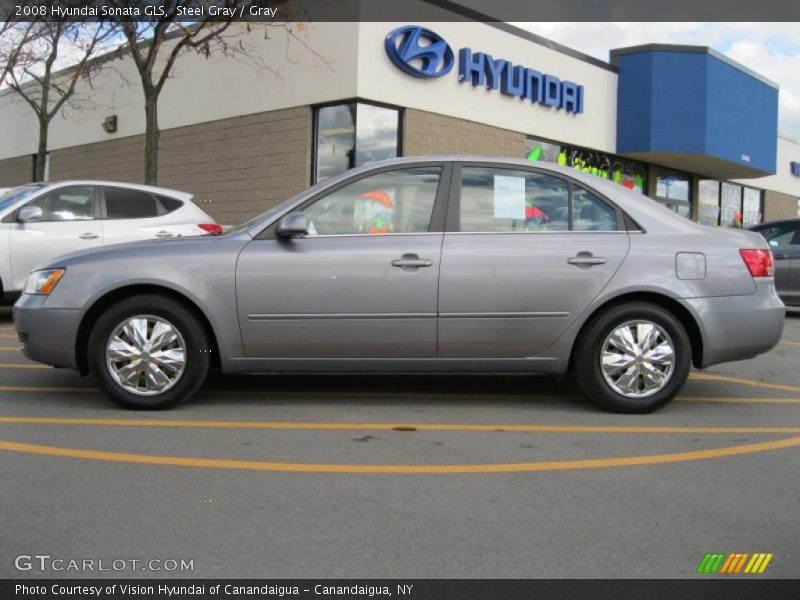 Steel Gray / Gray 2008 Hyundai Sonata GLS