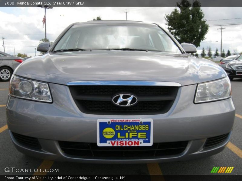 Steel Gray / Gray 2008 Hyundai Sonata GLS