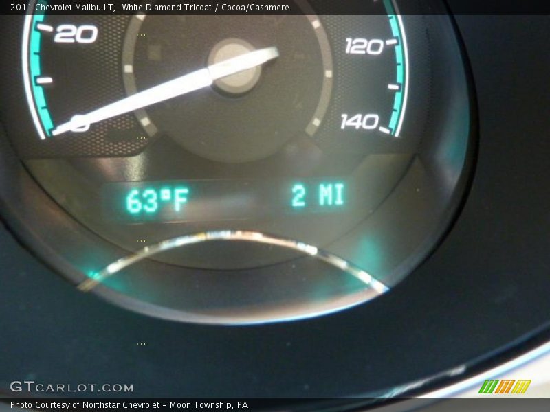 White Diamond Tricoat / Cocoa/Cashmere 2011 Chevrolet Malibu LT
