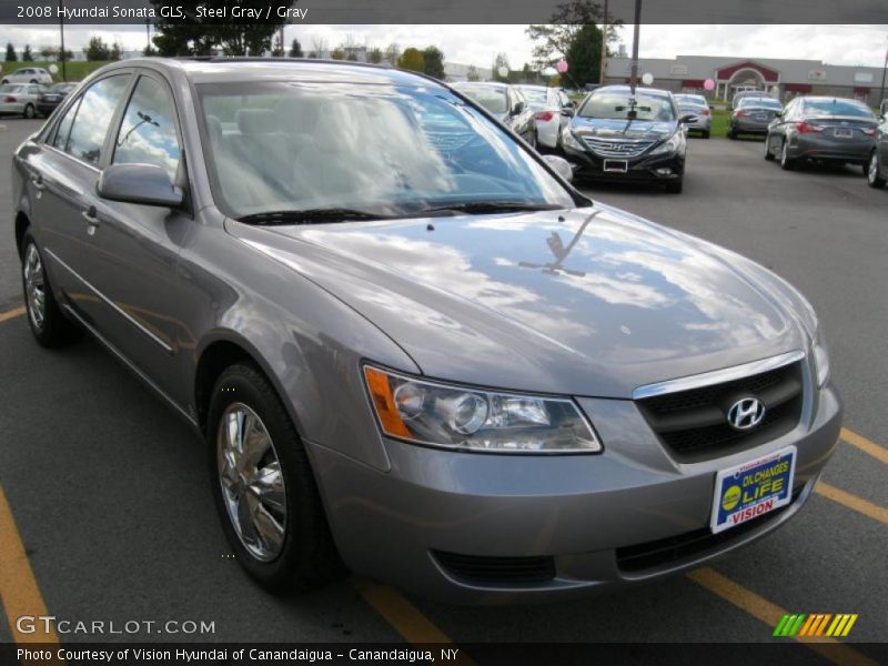 Steel Gray / Gray 2008 Hyundai Sonata GLS