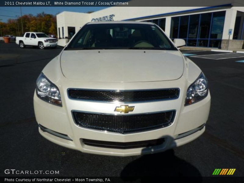 White Diamond Tricoat / Cocoa/Cashmere 2011 Chevrolet Malibu LT