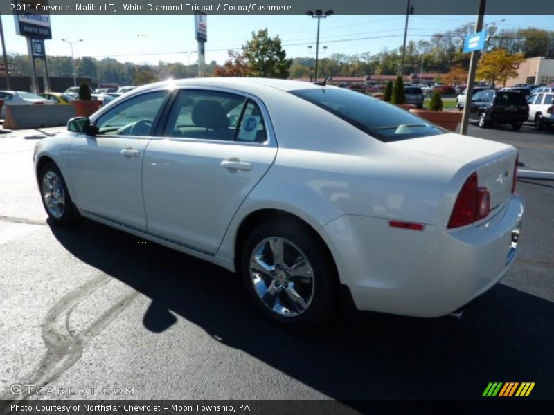 White Diamond Tricoat / Cocoa/Cashmere 2011 Chevrolet Malibu LT