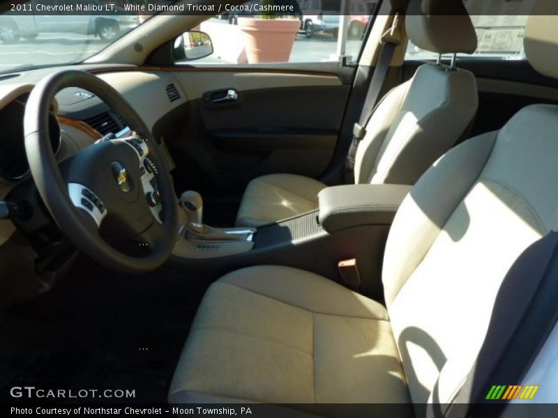 White Diamond Tricoat / Cocoa/Cashmere 2011 Chevrolet Malibu LT