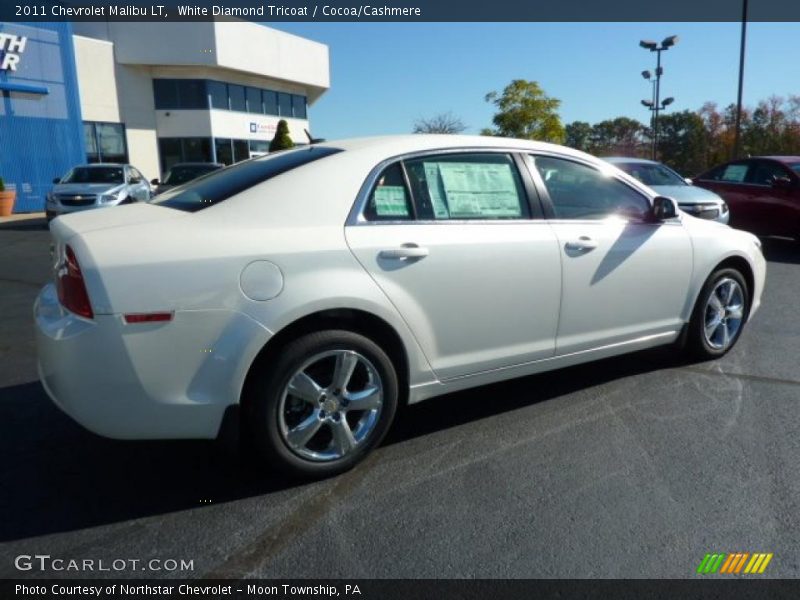 White Diamond Tricoat / Cocoa/Cashmere 2011 Chevrolet Malibu LT