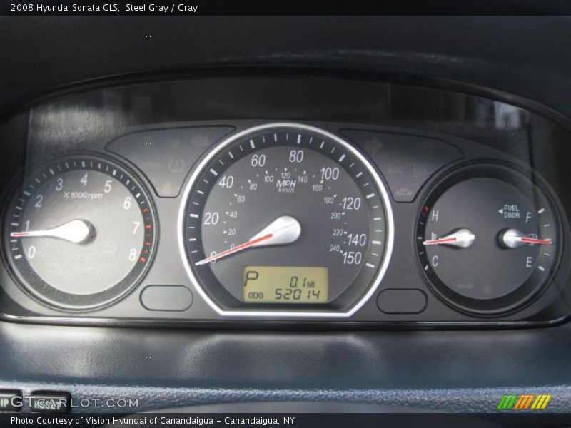 Steel Gray / Gray 2008 Hyundai Sonata GLS