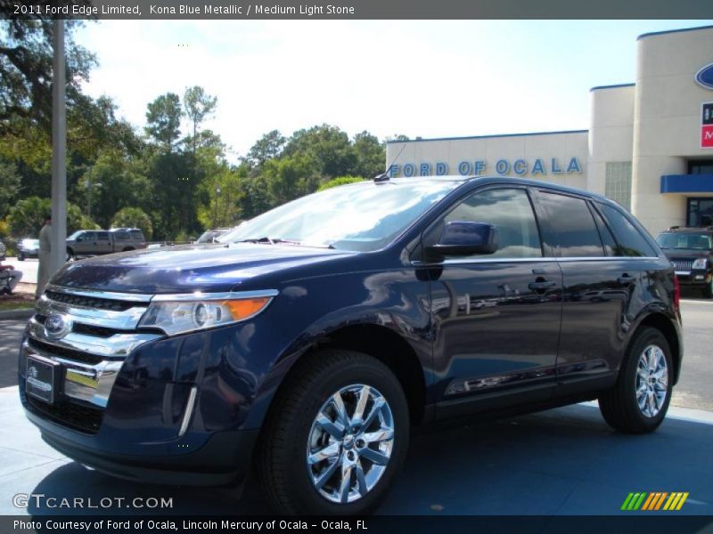 Kona Blue Metallic / Medium Light Stone 2011 Ford Edge Limited