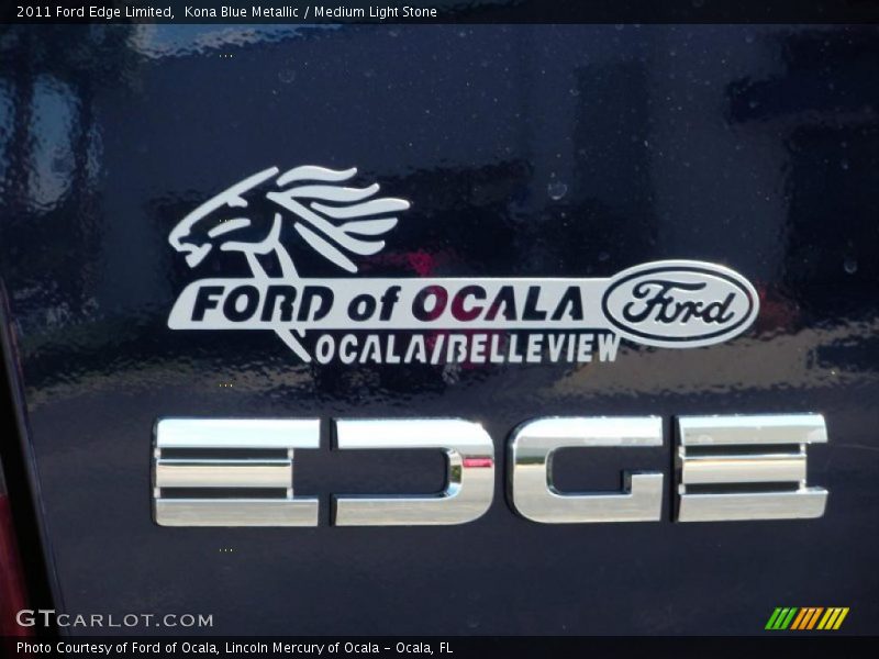 Kona Blue Metallic / Medium Light Stone 2011 Ford Edge Limited