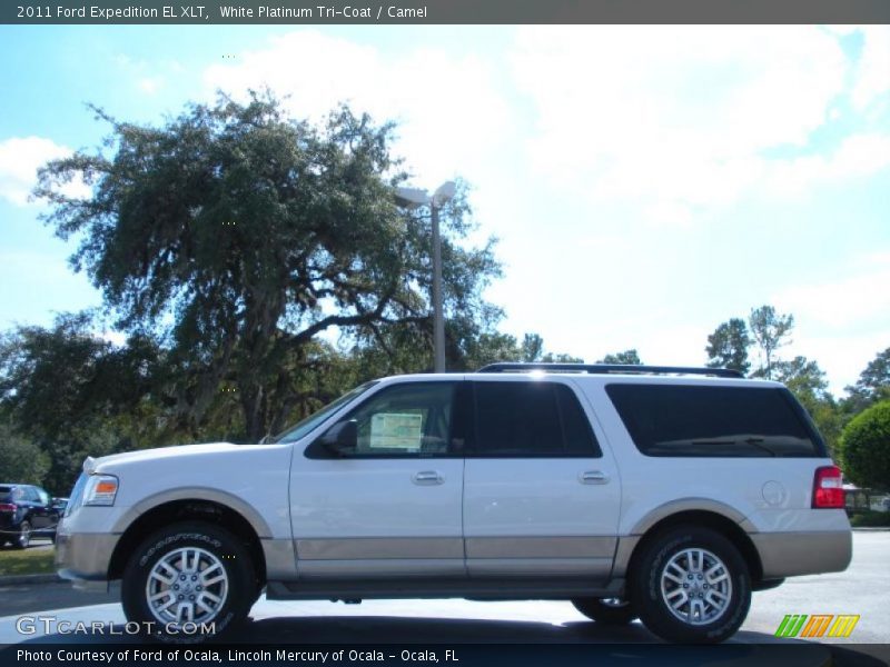 White Platinum Tri-Coat / Camel 2011 Ford Expedition EL XLT