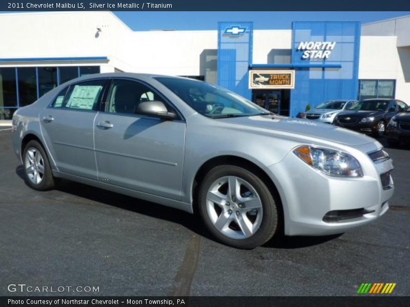 Silver Ice Metallic / Titanium 2011 Chevrolet Malibu LS
